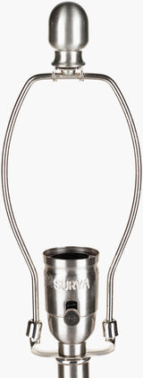 Bentley 25" Glass Table Lamp, Translucent Gray
