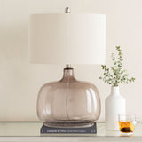 Bentley 25" Glass Table Lamp, Translucent Gray