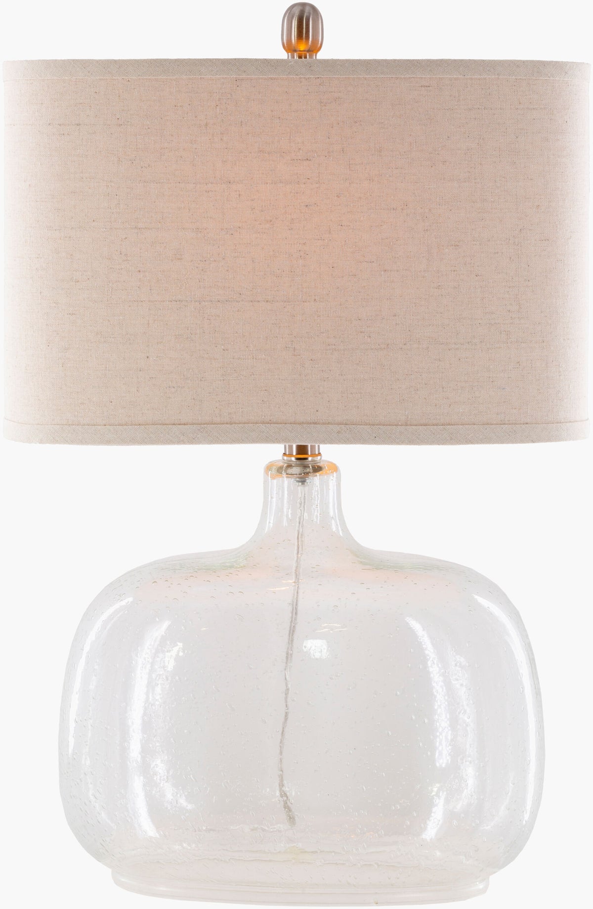 Bentley 25" Glass Table Lamp, Translucent Clear