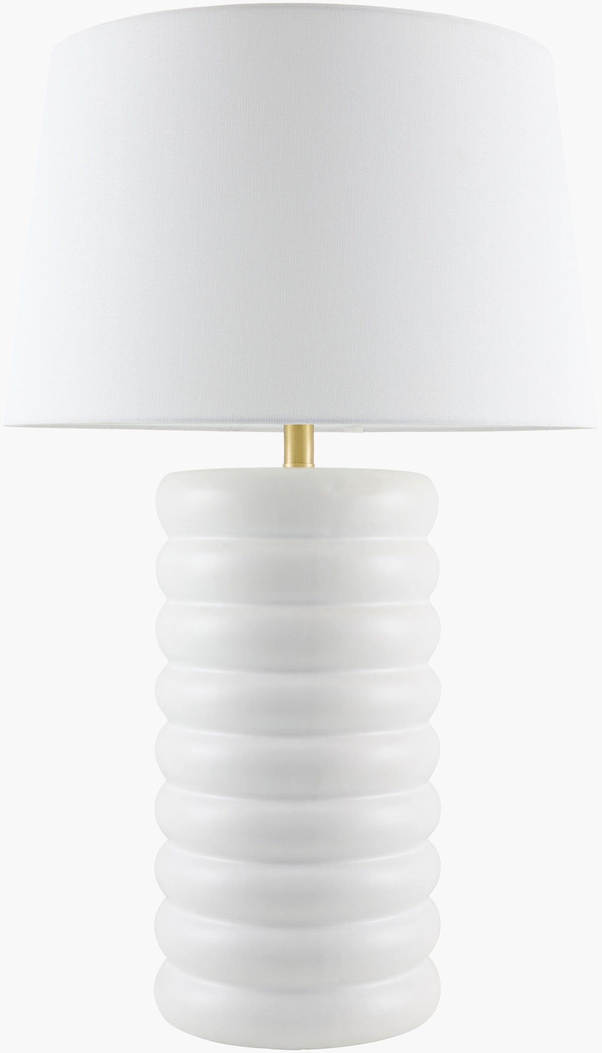 Brienza 31" Ceramic Table Lamp, Glazed White