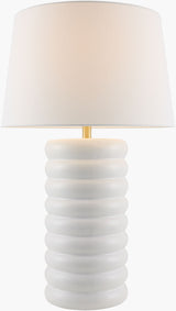 Brienza 31" Ceramic Table Lamp, Glazed White