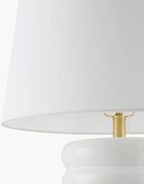 Brienza 31" Ceramic Table Lamp, Glazed White