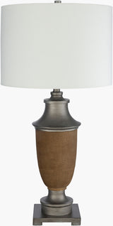 Bizzy 32" Resin Table Lamp, Painted Brown