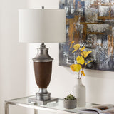 Bizzy 32" Resin Table Lamp, Painted Brown