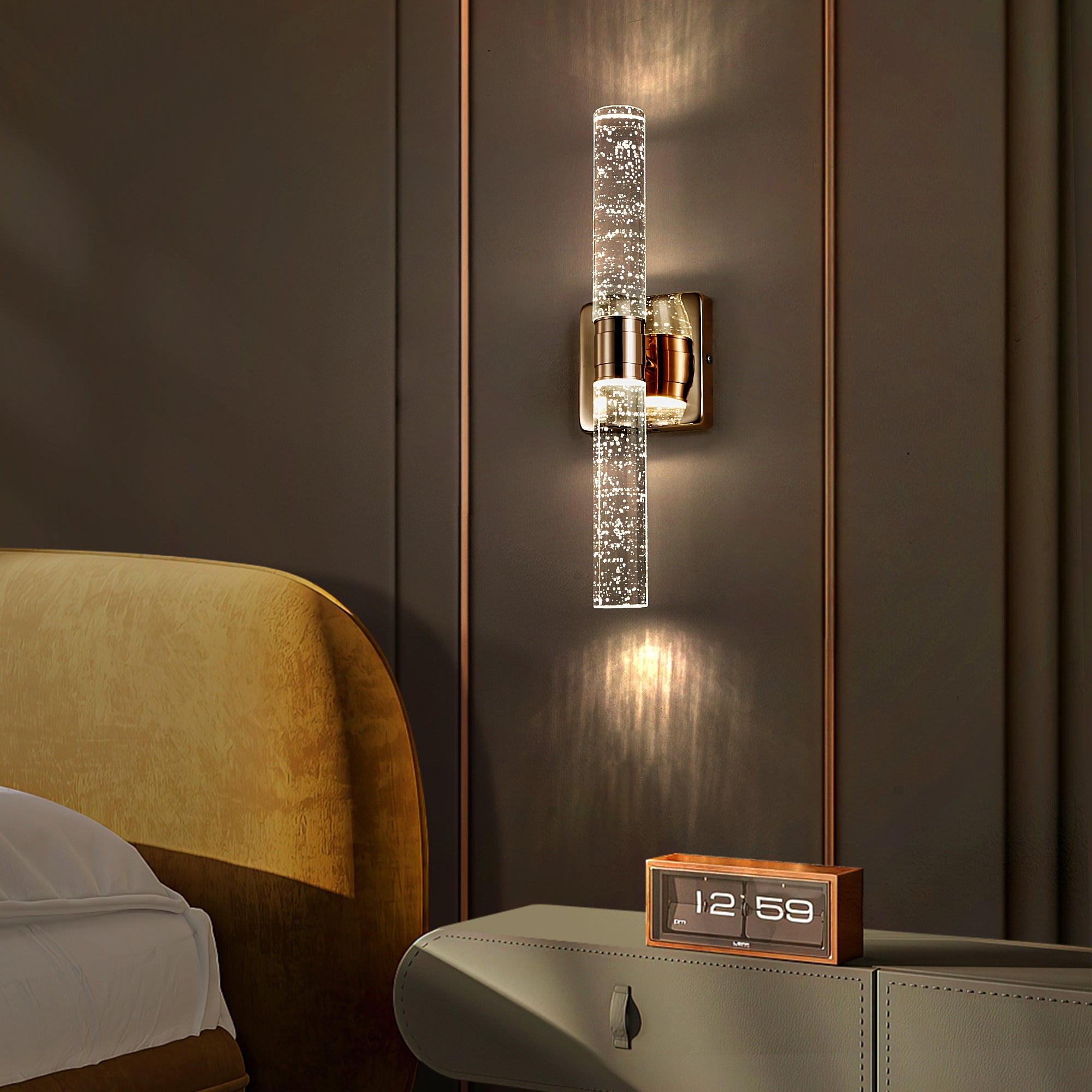17"(H) Contemporary Crystal Wall Light Light Fixture