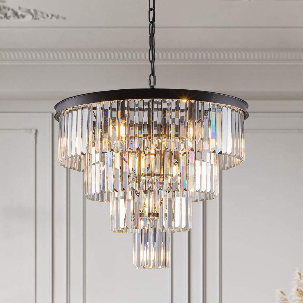 24" Contemporary Crystal Modern Chandeliers Crystal
