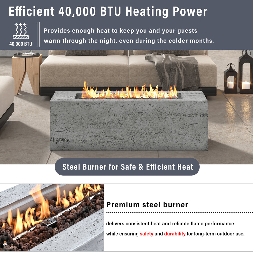 U_STYLE 2-in-1 Outdoor Fire Pit & Propane Tank Stand Set
