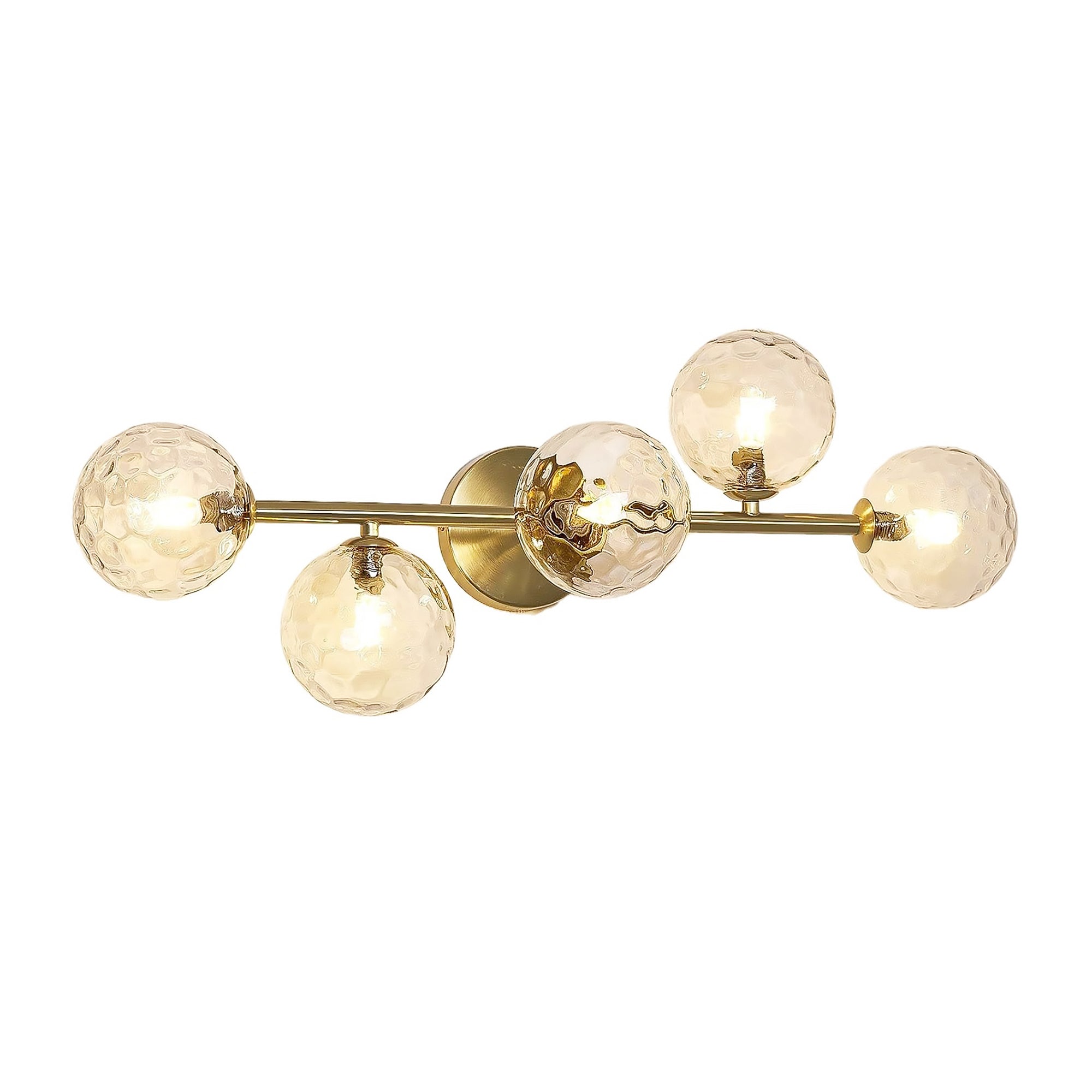 Gold Bathroom Vanity Light Fixtures: Modern Bath 5 Lights
