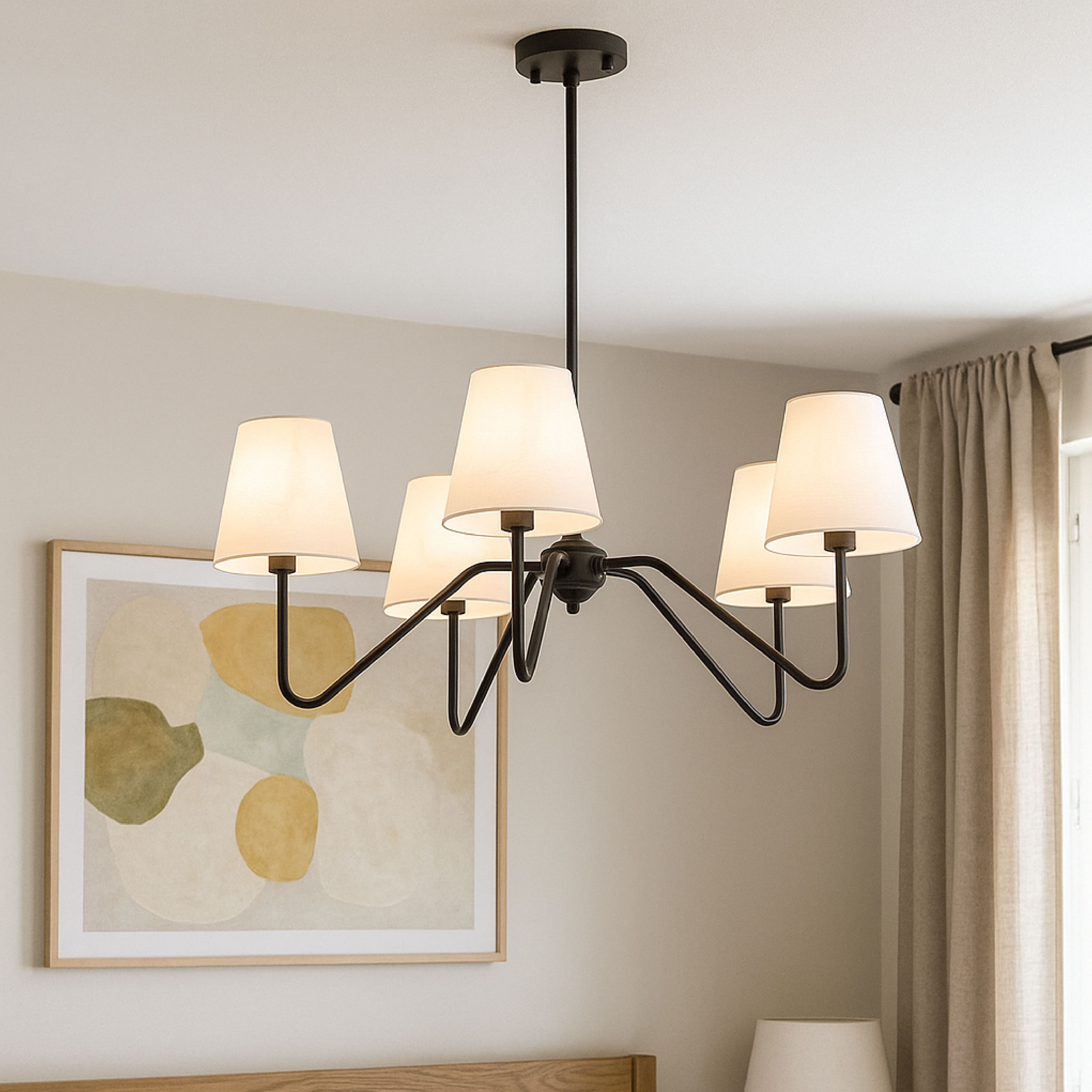 Silk Chandelier for Bedroom
