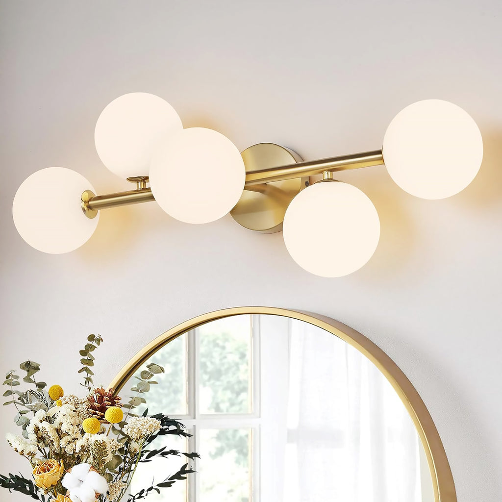 5-Light Bathroom Light Fixtures Ceiling Light