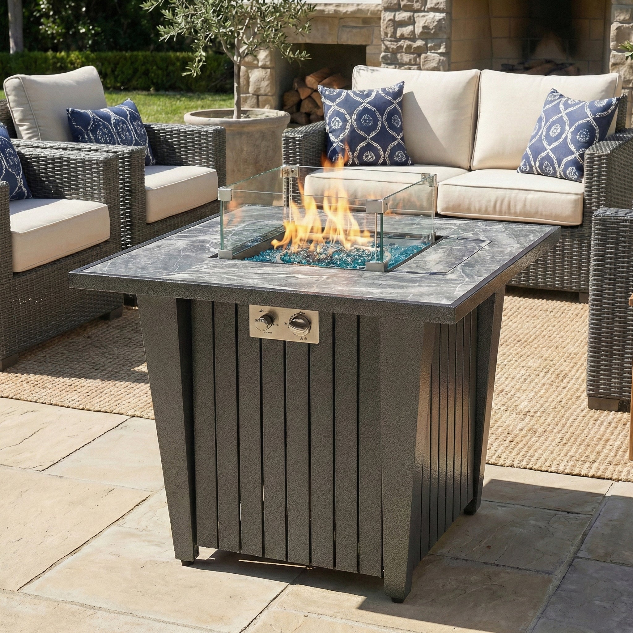 32" Propane Gas Fire Pit Table