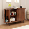 Fluted Sideboard Buffet Cabinet with Sliding Door, 47", Walnut
