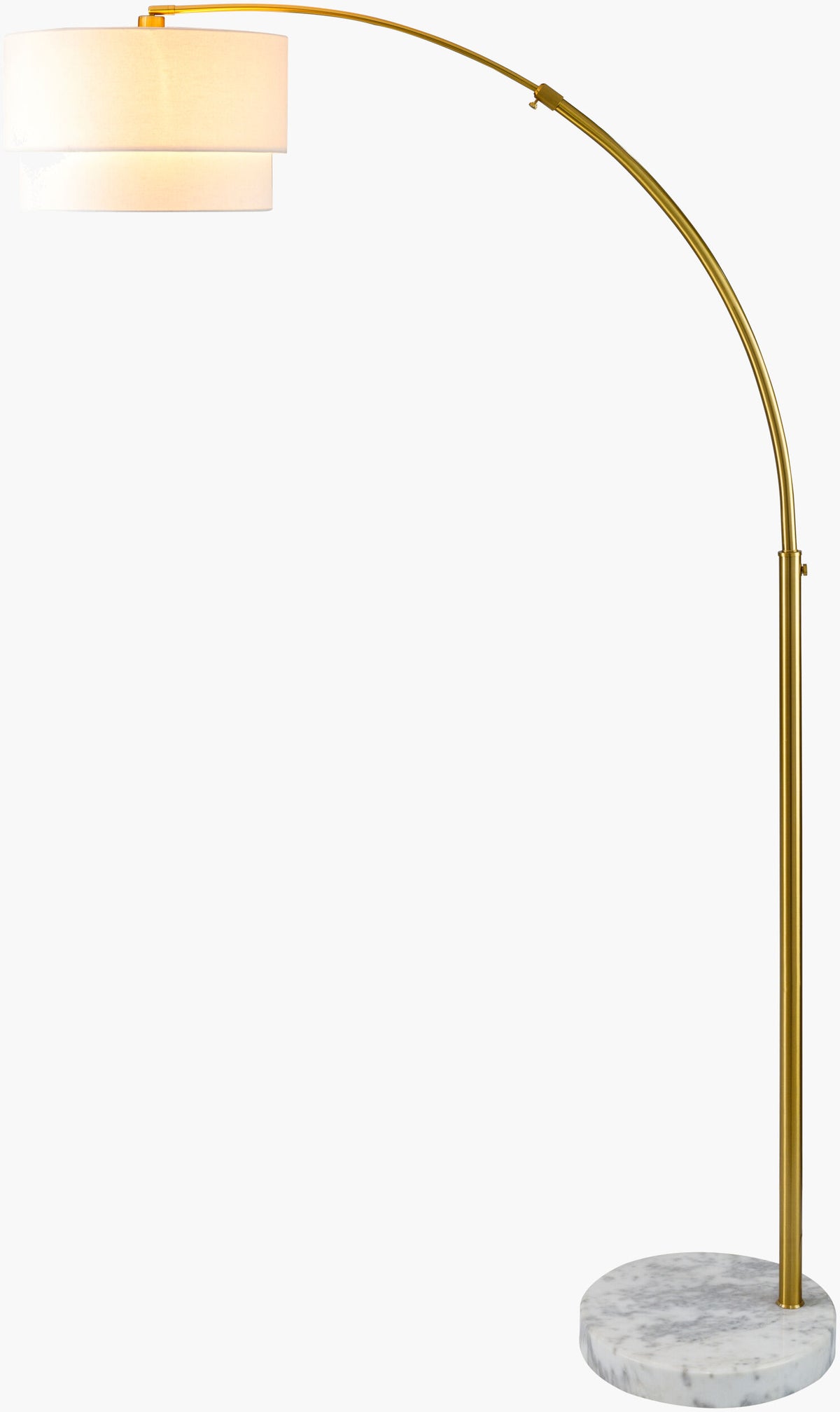 Caldas 87" Iron Floor Lamp, Plated Gold