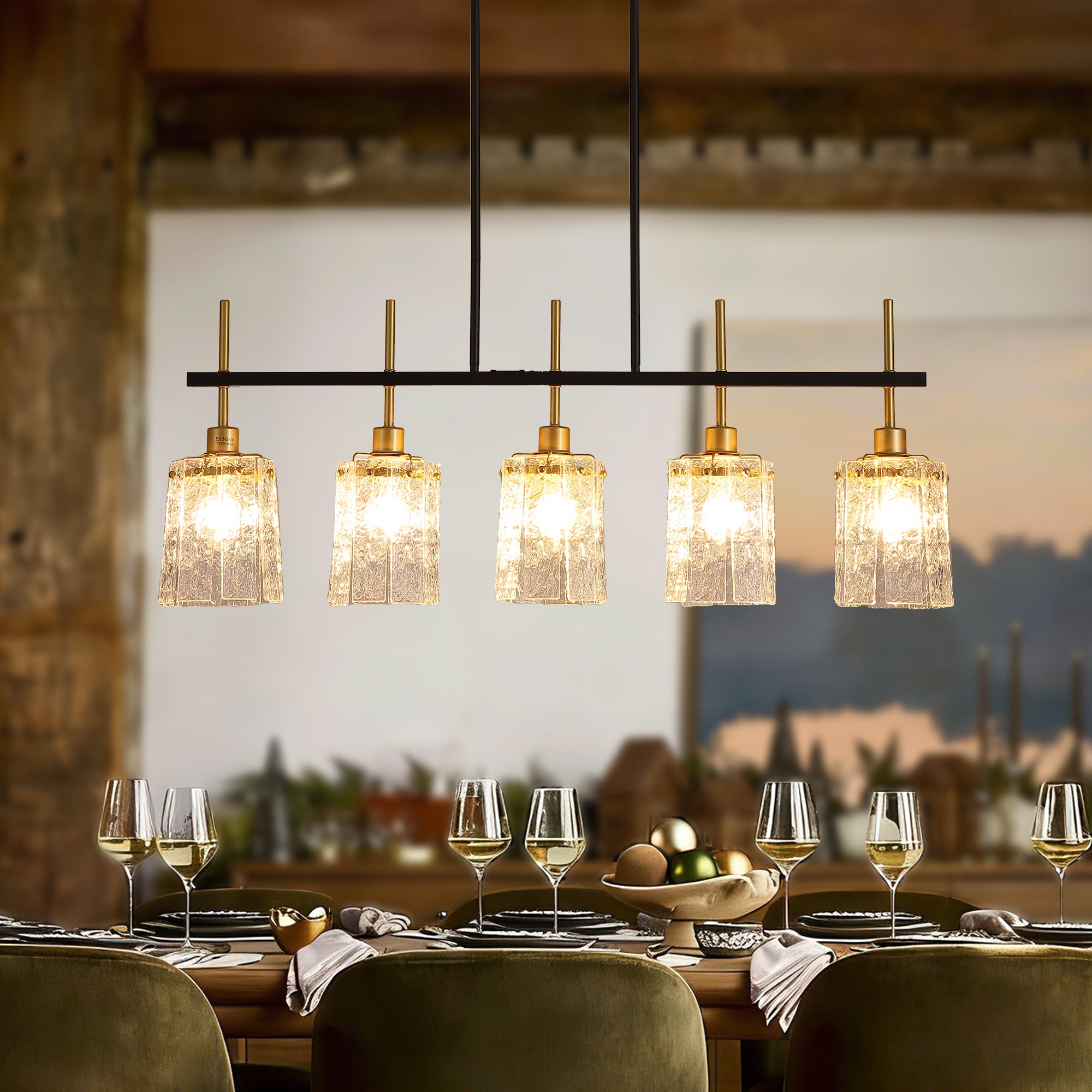 Farmhouse Chandelier 5-Light Dining Room Light Fixture