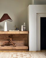 Apuila 30" Concrete Table Lamp, Hand Painted White