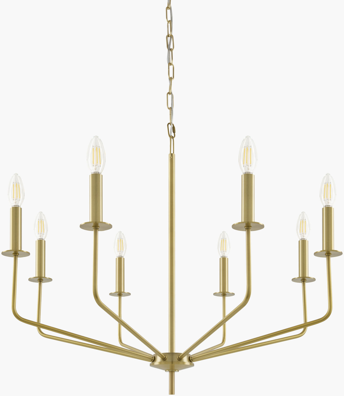 Cadris Iron Chandelier, Metallic Metallic Brass (CDRS-005)