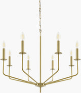 Cadris Iron Chandelier, Metallic Metallic Brass (CDRS-005)