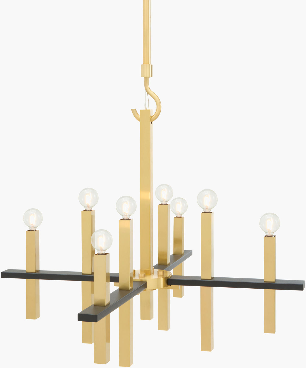 Cadris Iron Chandelier, Metallic Metallic Brass (CDRS-003)