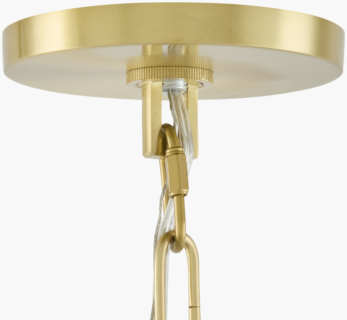 Cadris Iron Chandelier, Metallic Metallic Brass (CDRS-005)