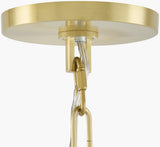 Cadris Iron Chandelier, Metallic Metallic Brass (CDRS-005)