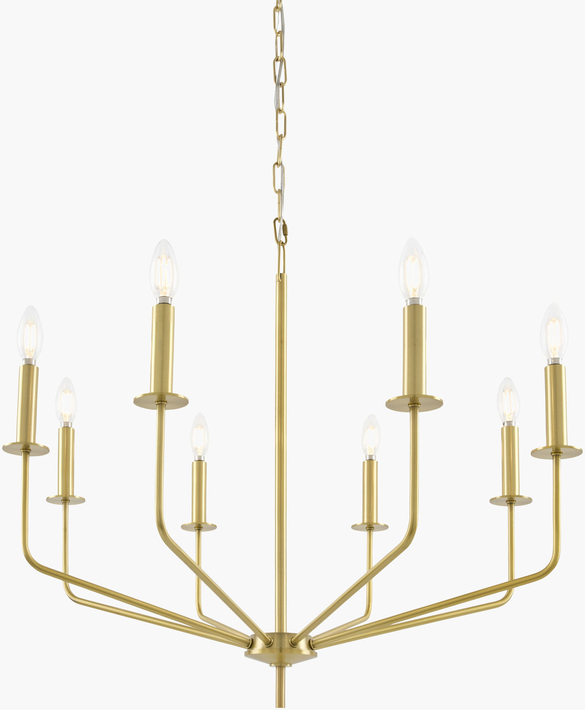 Cadris Iron Chandelier, Metallic Metallic Brass (CDRS-005)