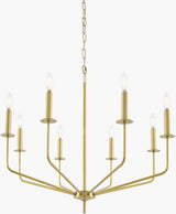 Cadris Iron Chandelier, Metallic Metallic Brass (CDRS-005)