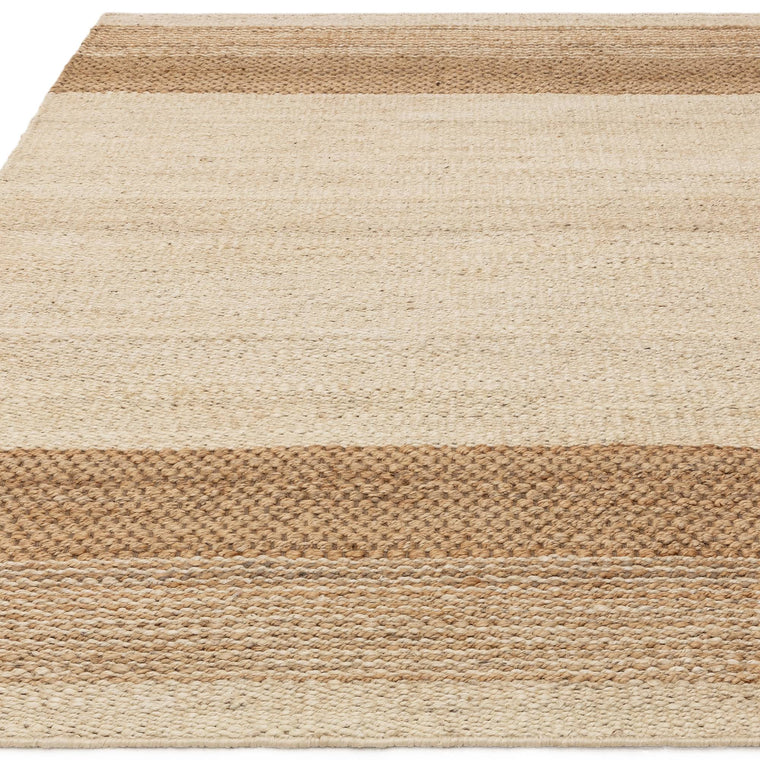 Flatweave, 5 mm — Stripe Jute Living Room Rug — Flatweave, Hand Woven, Cedar