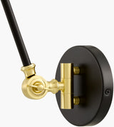 Cella 27" Iron Wall Sconce, Painted Black, Bleached White