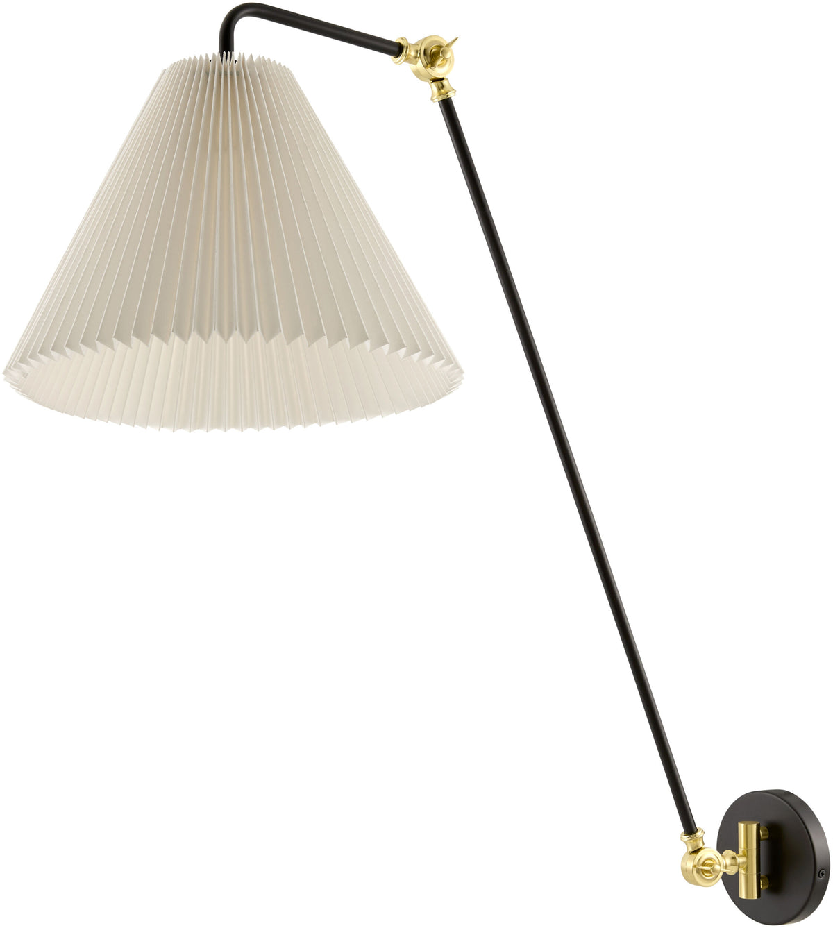 Cella 27" Iron Wall Sconce, Painted Black, Bleached White