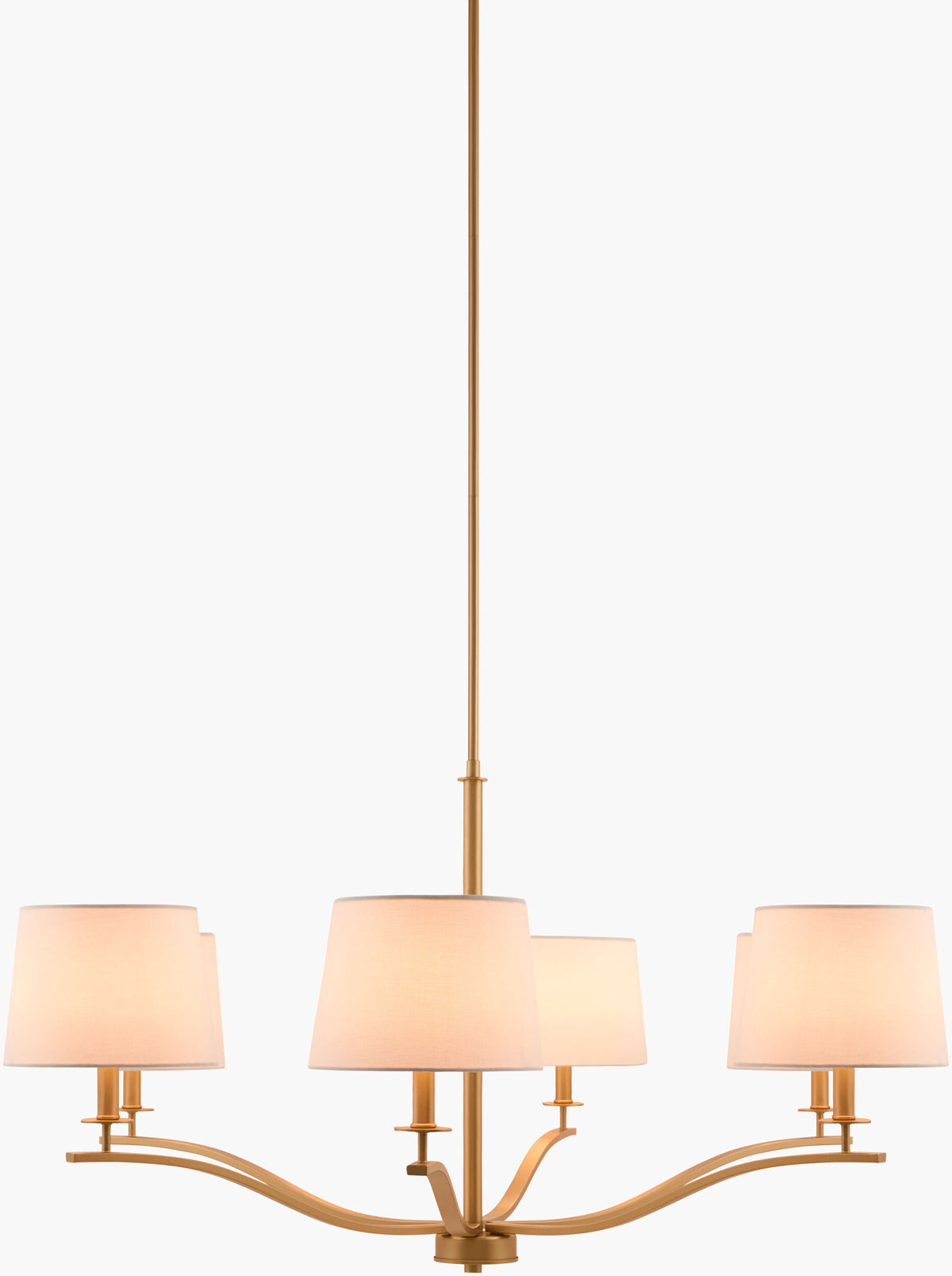Cefalino Iron Chandelier, Painted Gold