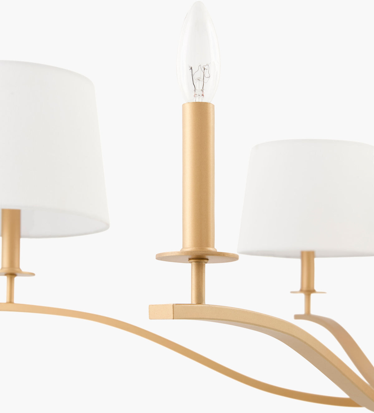 Cefalino Iron Chandelier, Painted Gold