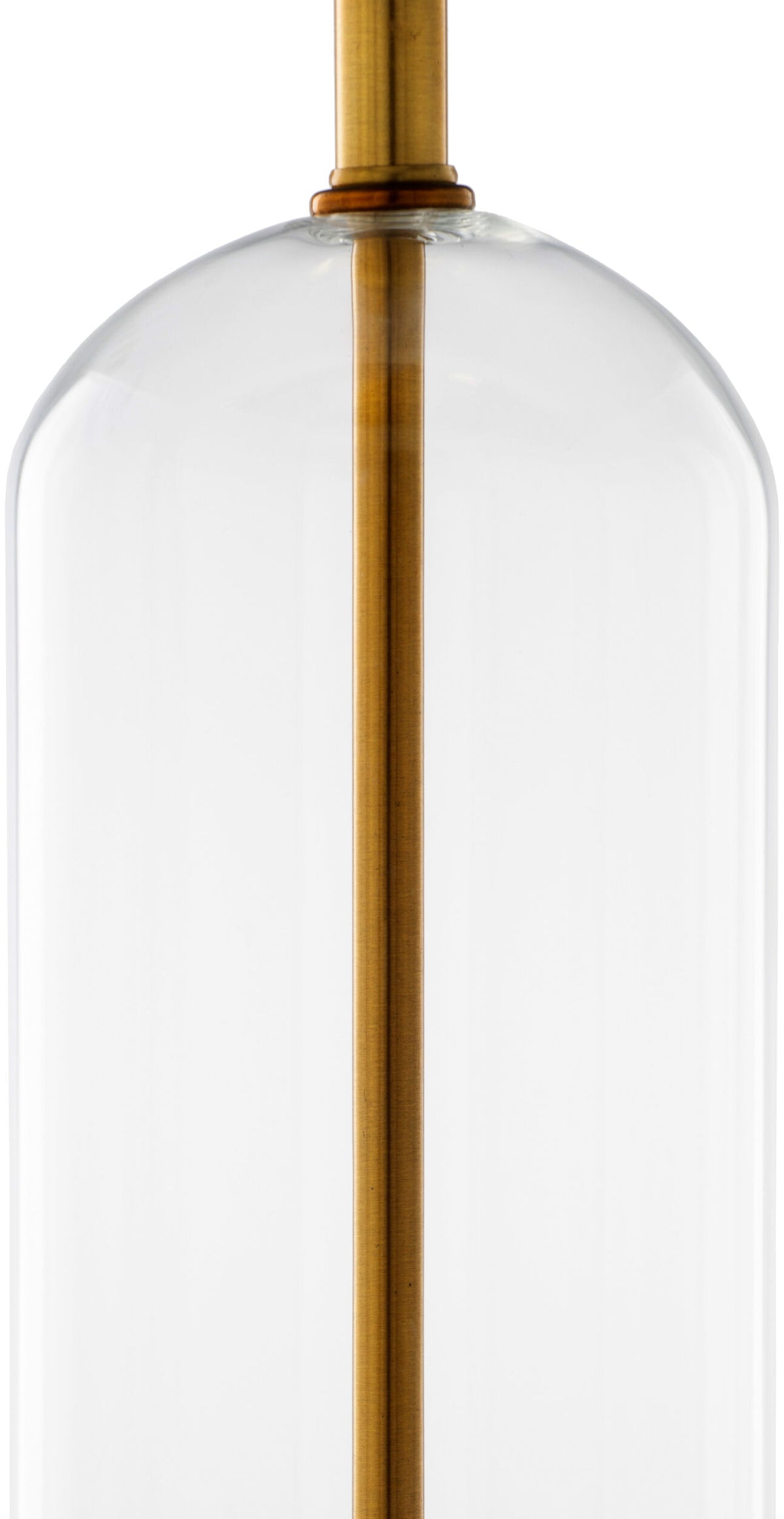 Carthage 29" Glass Table Lamp, Translucent Clear, Painted Gold