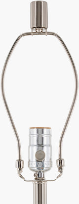 Carthage 29" Glass Table Lamp, Translucent Clear, Painted White