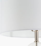Carthage 29" Glass Table Lamp, Translucent Clear, Painted White