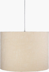 Chalton fabric Pendant Light, Powder Coated Ivory, Powder Coated White
