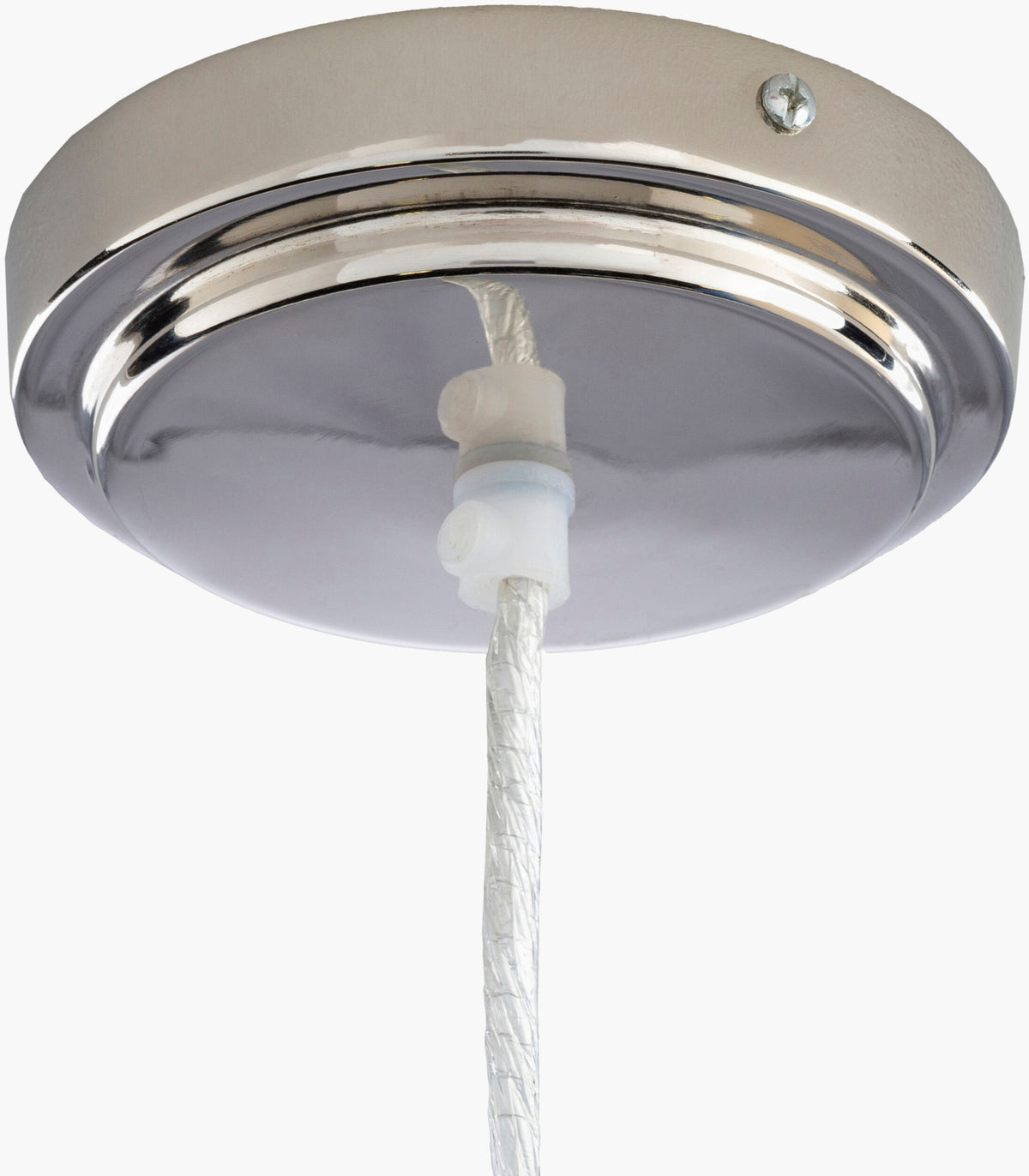 Chalton fabric Pendant Light, Powder Coated Ivory, Powder Coated White