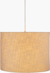 Chalton fabric Pendant Light, Powder Coated Ivory, Powder Coated White