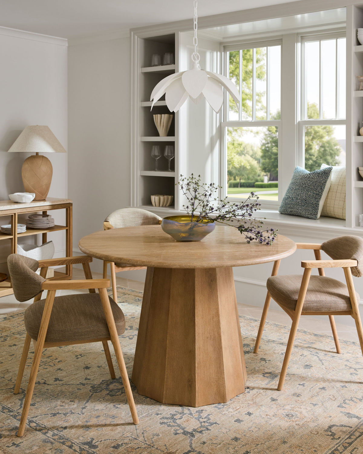Alba Petalia Iron Pendant Light, Powder Coated White