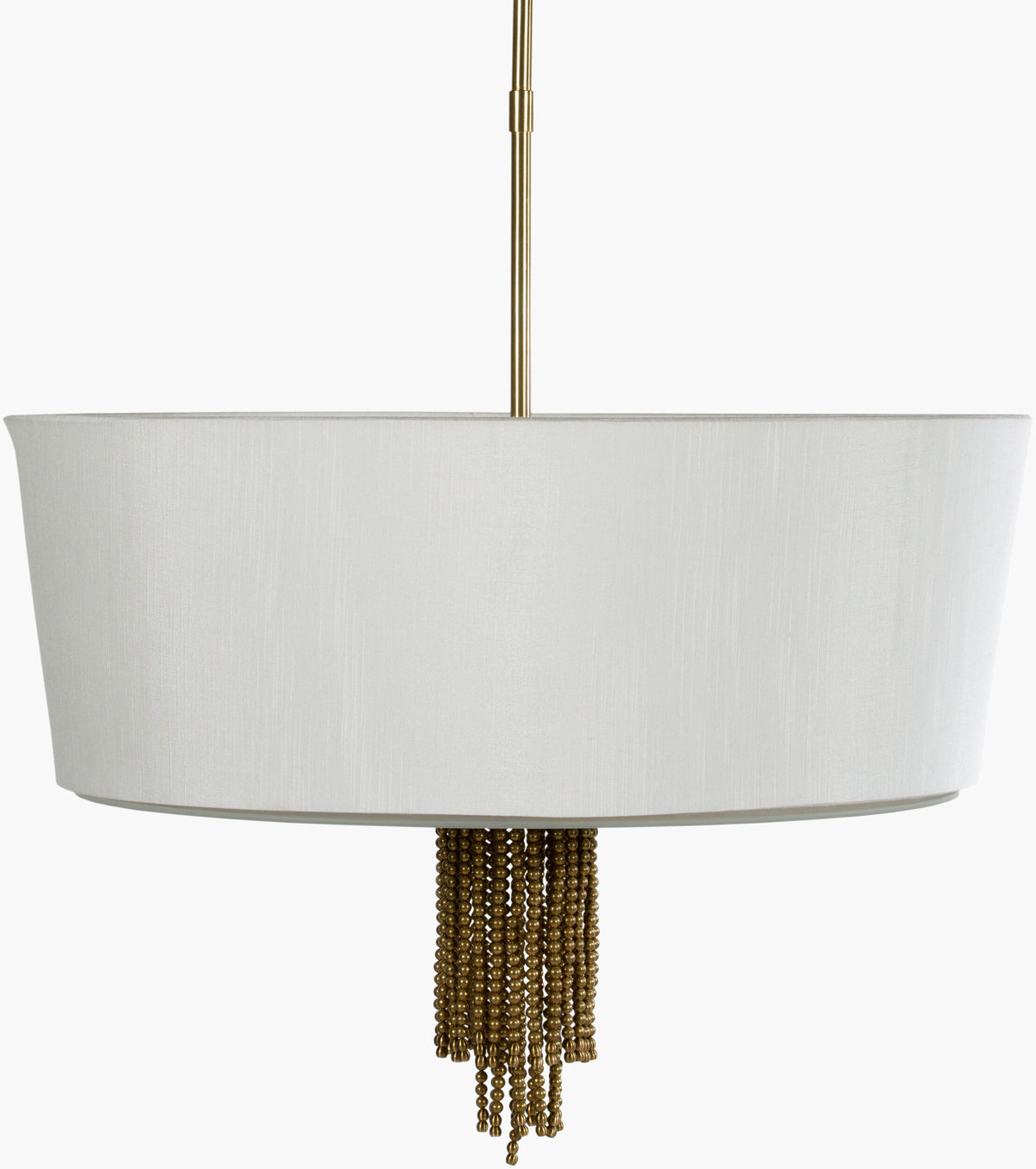 Cimarron Glass Pendant Light, Pearlized Gold, Brushed Metallic Nickel