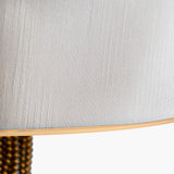 Cimarron Glass Pendant Light, Pearlized Gold, Brushed Metallic Nickel