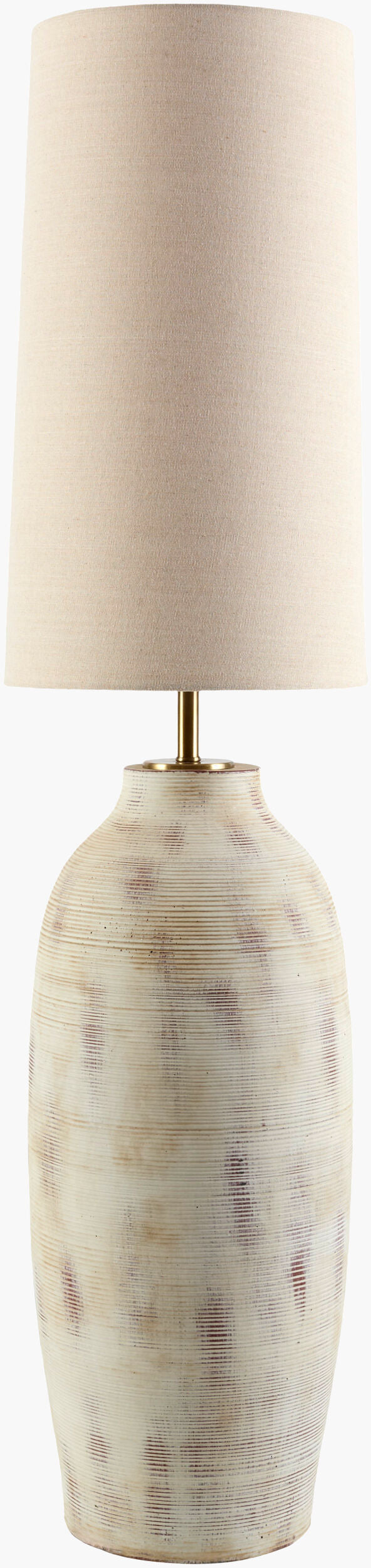 Colfio 55" Cement Floor Lamp, Painted Cream
