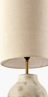 Colfio 55" Cement Floor Lamp, Painted Cream