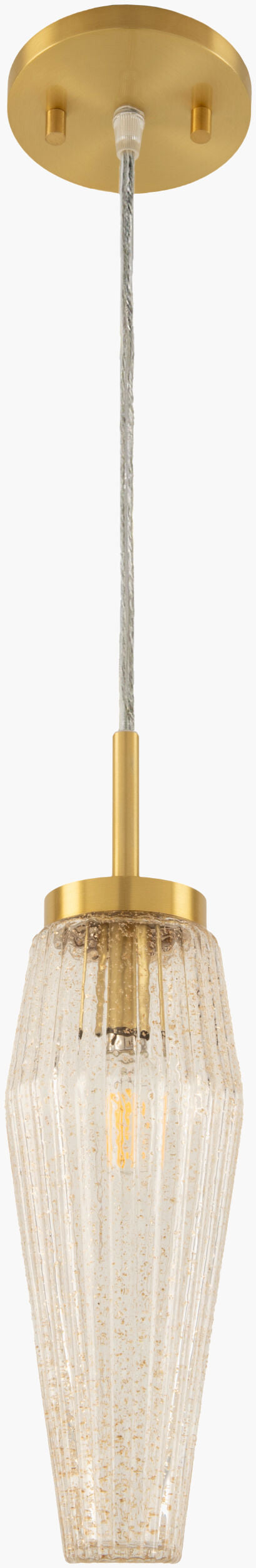 Caelis Iron Pendant Light, Metallic Metallic Brass