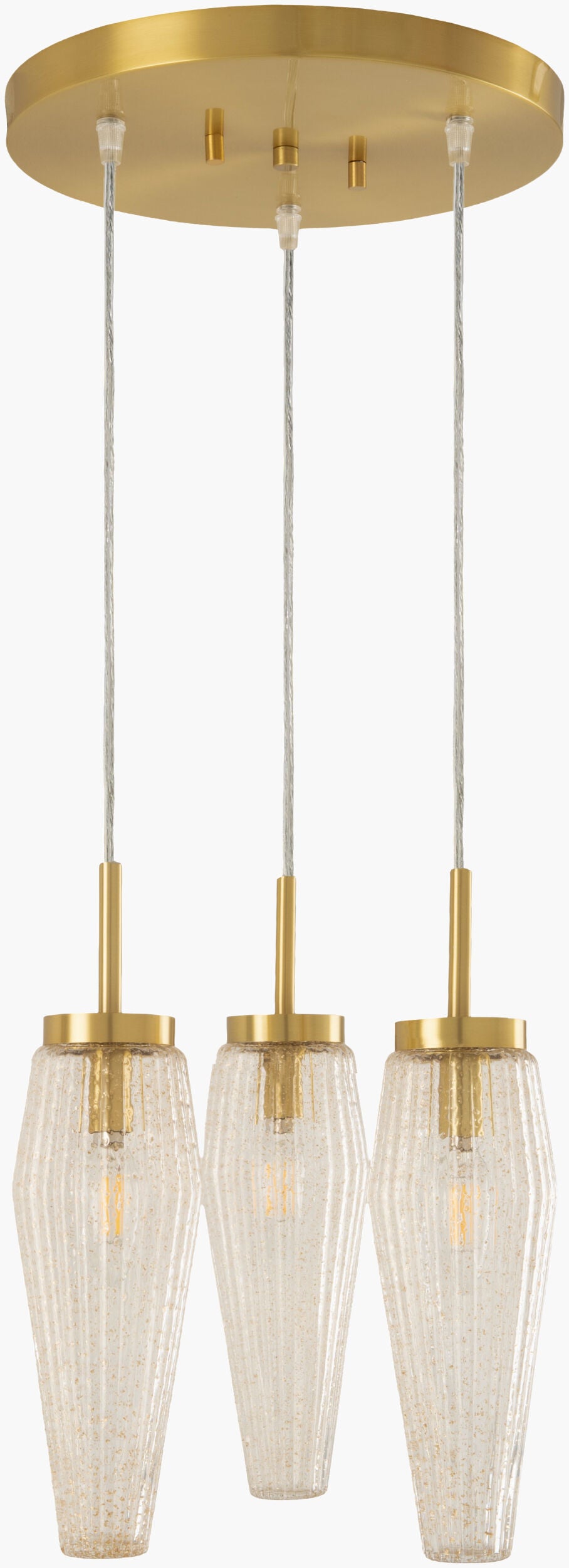 Caelis Iron Chandelier, Metallic Metallic Brass