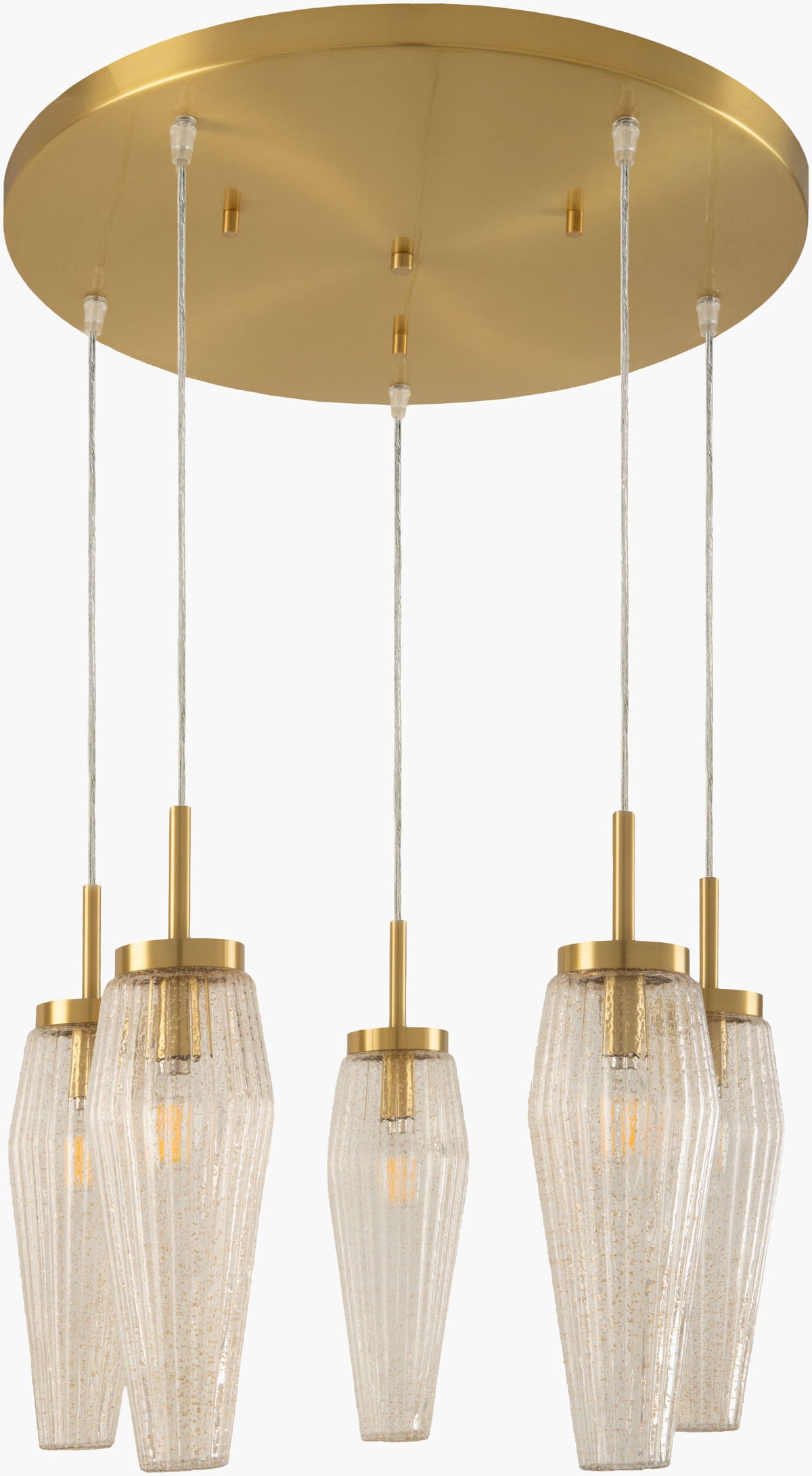 Caelis Iron Chandelier, Metallic Metallic Brass (CLIS-008)