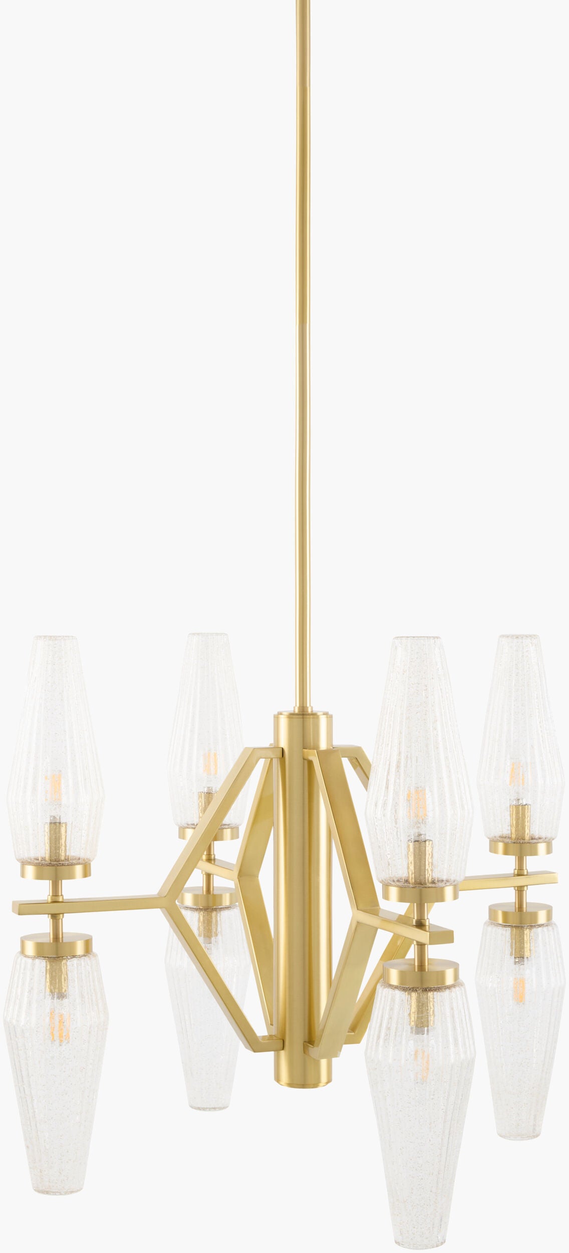 Caelis Iron Chandelier, Metallic Metallic Brass (CLIS-011)