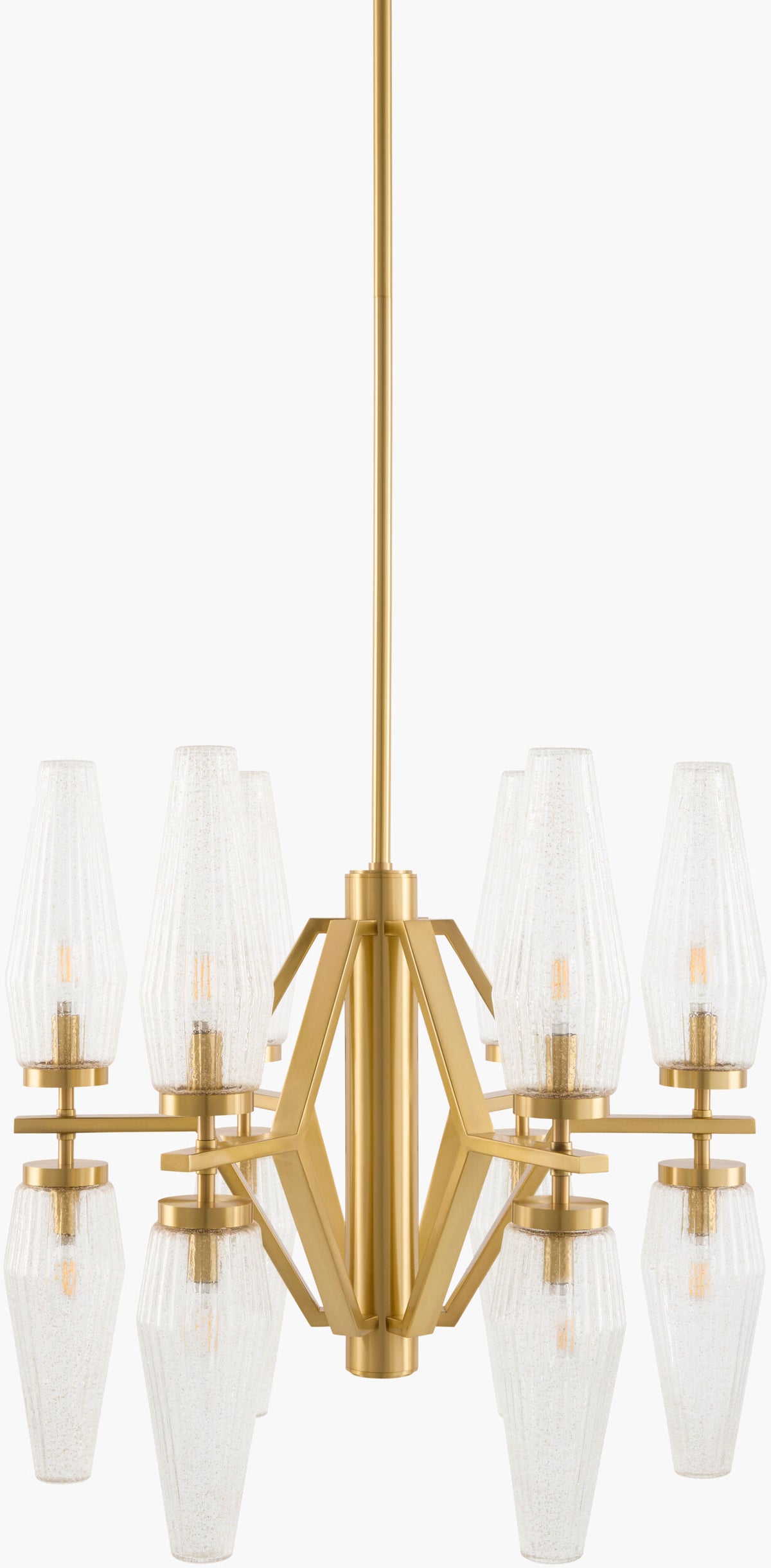 Caelis Iron Chandelier, Metallic Metallic Brass (CLIS-013)