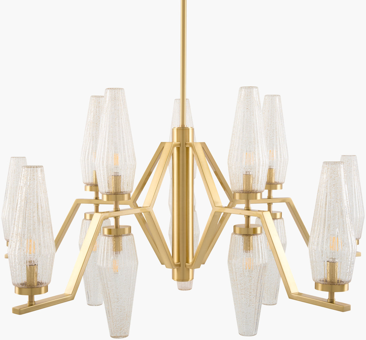 Caelis Iron Chandelier, Metallic Metallic Brass (CLIS-017)