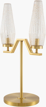 Caelis 23" Iron Table Lamp, Plated Metallic Brass
