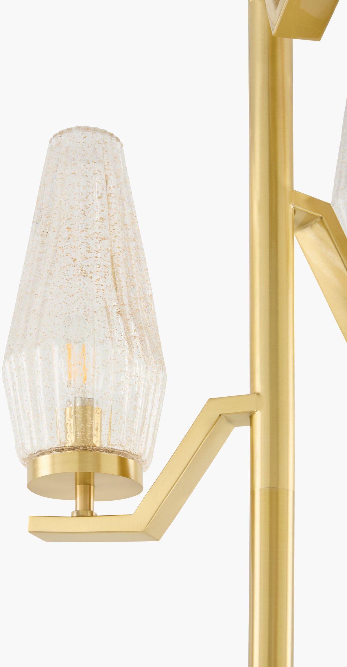 Caelis 65" Iron Floor Lamp, Plated Metallic Brass